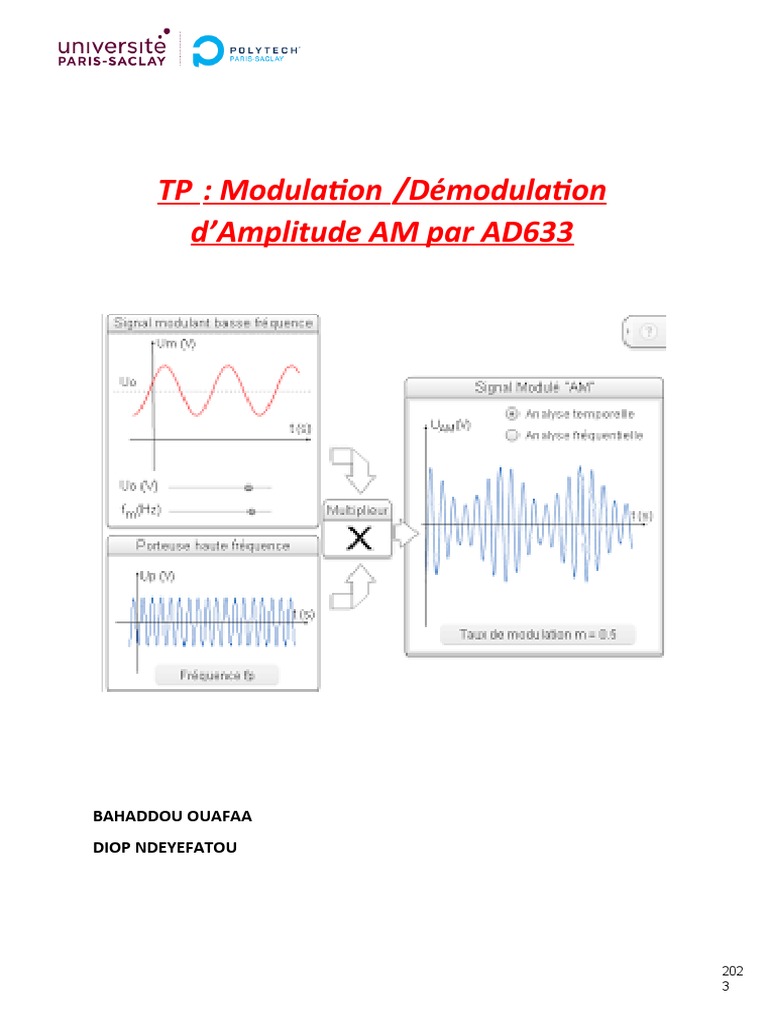Modulation AM avec AD633 et démodulation | PDF | Modulation | Radio