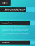 What Is Arguments and Proof Using Automate Theory