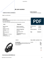 Confirmação de pedido JBL T760NC por R$449,10