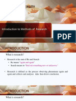 Introduction To Methods of Research PDF