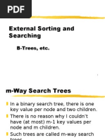 External Sorting and Searching: B-Trees, Etc