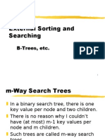 External Sorting and Searching: B-Trees, Etc