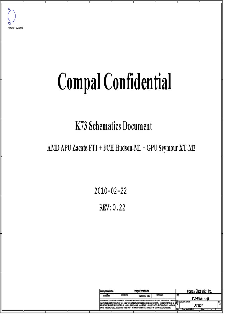 Схема LA-7323P - LA-7325P | PDF | Usb | Computing