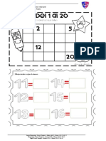 Matemática 1° básico completa números faltantes