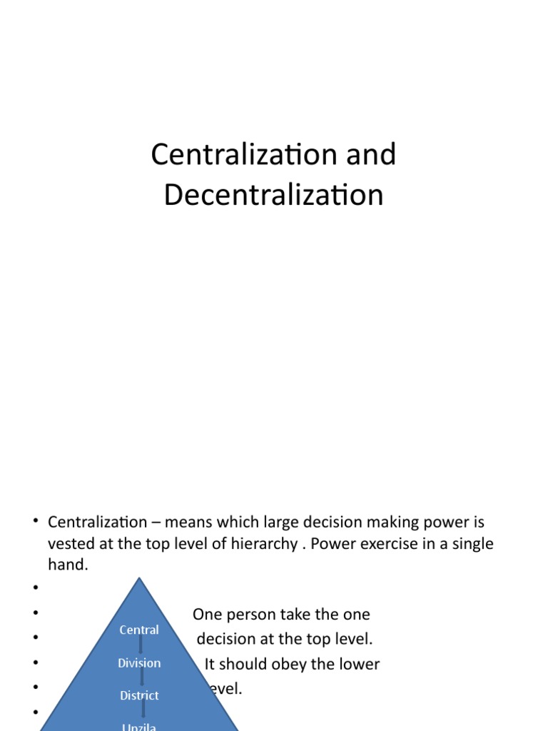 Centralization vs. Decentralization Explained | PDF