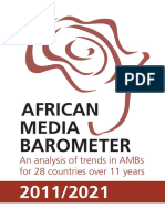 African Media Barometer: An Analysis of Trends in Ambs For 28 Countries Over 11 Years