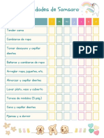 Blue and Green Minimalist Chore Charts Planner