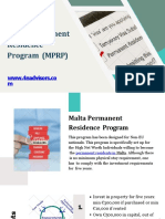 Malta Permanent Residence Program (MPRP)