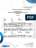 Certificado de Extracto de Intereses A Las Cesantías Fiduprevisora S.A. Fondo Nacional de Prestaciones Sociales Del Magisterio