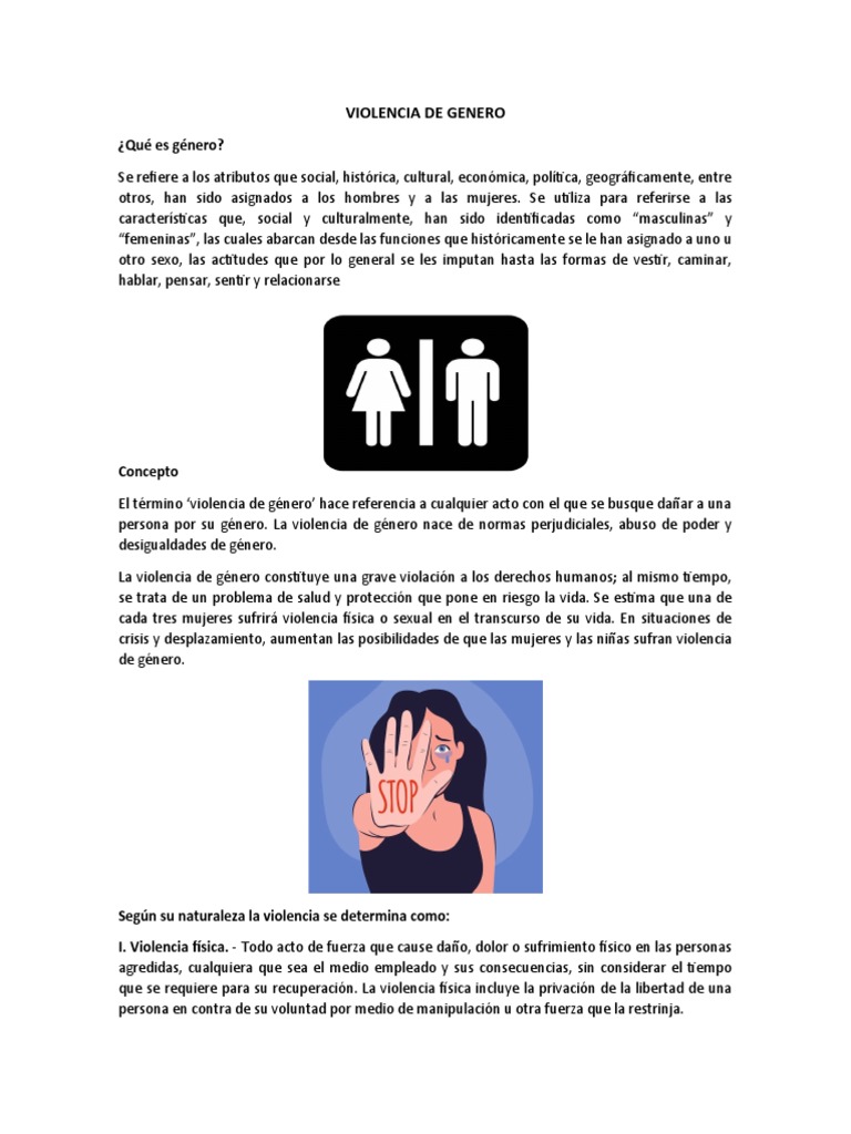 Violencia de Genero | PDF | La violencia contra las mujeres | Violencia