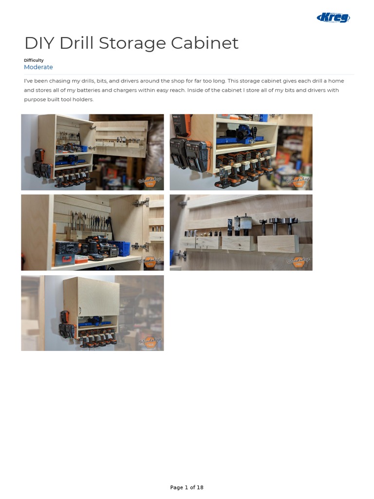 Diy Drill Storage PDF Drill