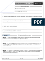 Fonction Alimenter Protection Des Personnes Et Des Biens Exercices PDF