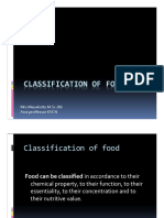 Classsification of Food PDF