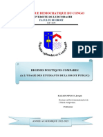 Régimes Politiques Comparés Cours 2022-2023 PDF