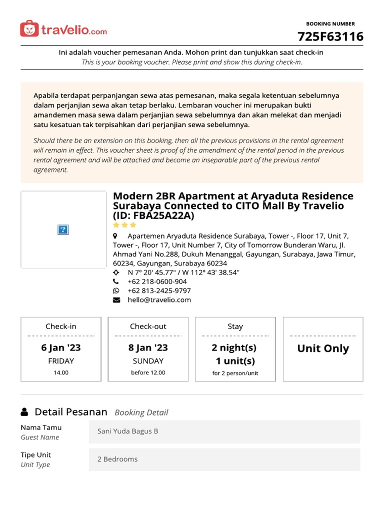 Travelio Voucher Customer 725F63116 PDF | PDF