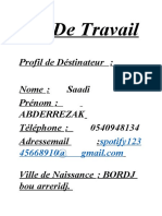 CV de Travail