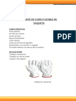 Guantes de cuero blancos flexibles