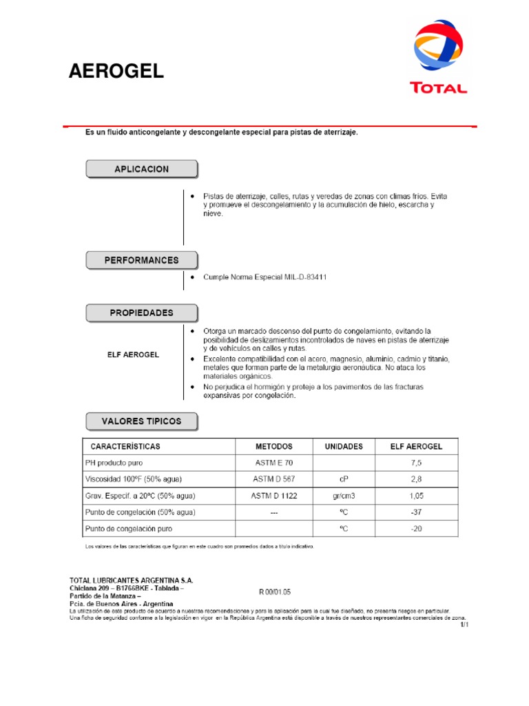 Ficha Técnica Aerogel PDF