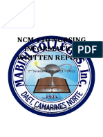 NCM 110 Nursing Informatics: Written Report: 2 Semester A.Y. 2021 - 2022