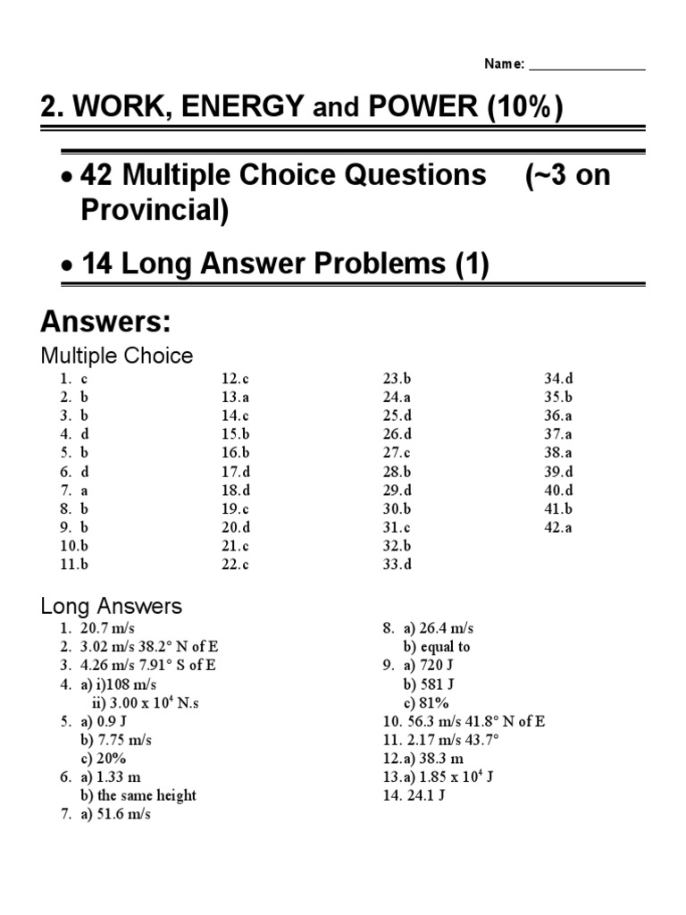 Work Energy and Power | PDF | Collision | Momentum