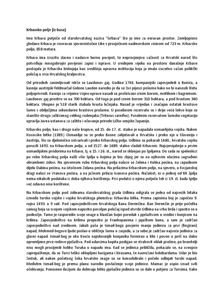 Krbavsko Polje | PDF