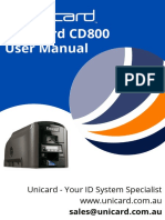 Datacard CD800 User Manual: Unicard - Your ID System Specialist