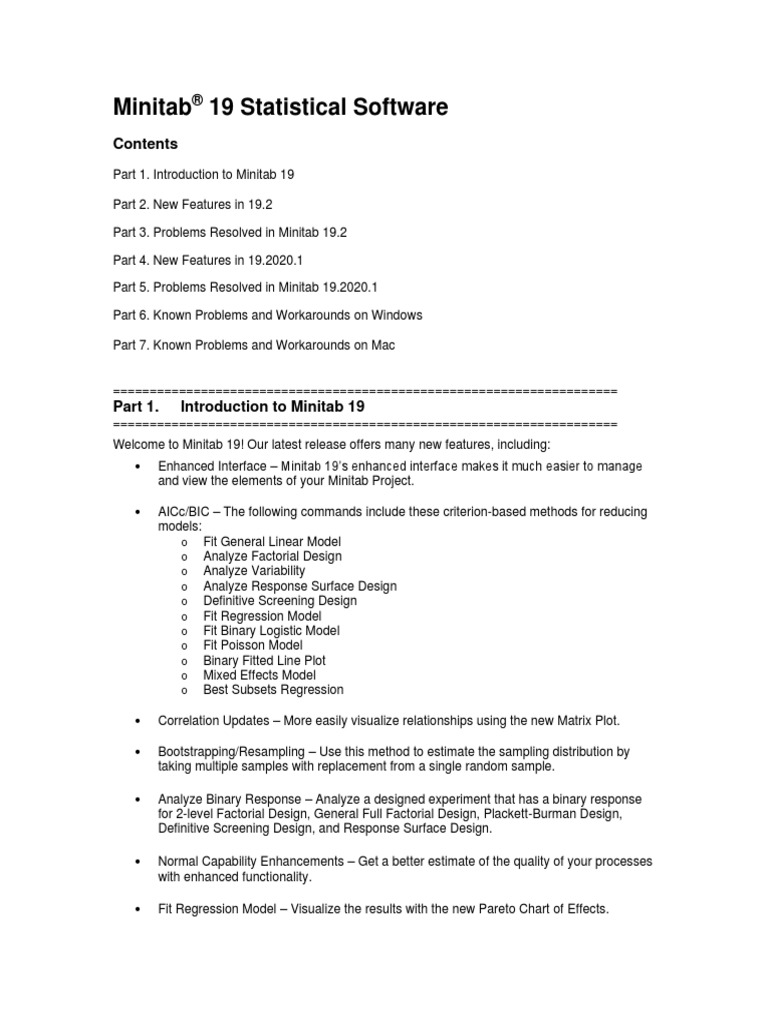 Minitab 19 Statistical Software | PDF | Regression Analysis | Logistic ...