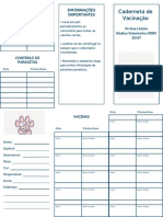 Caderneta de Vacinação Simples Azul e Branco Folder 6 Páginas 3 Dobras PDF