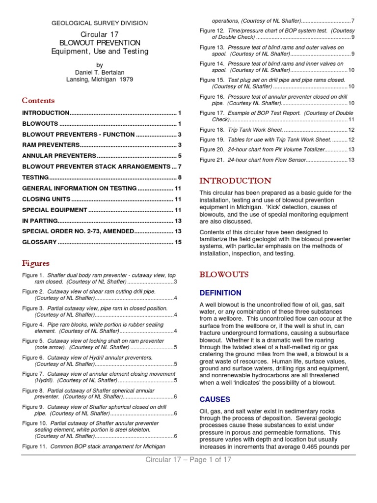 Blowout Prevention Equipment Guide | PDF | Casing (Borehole) | Blowout ...