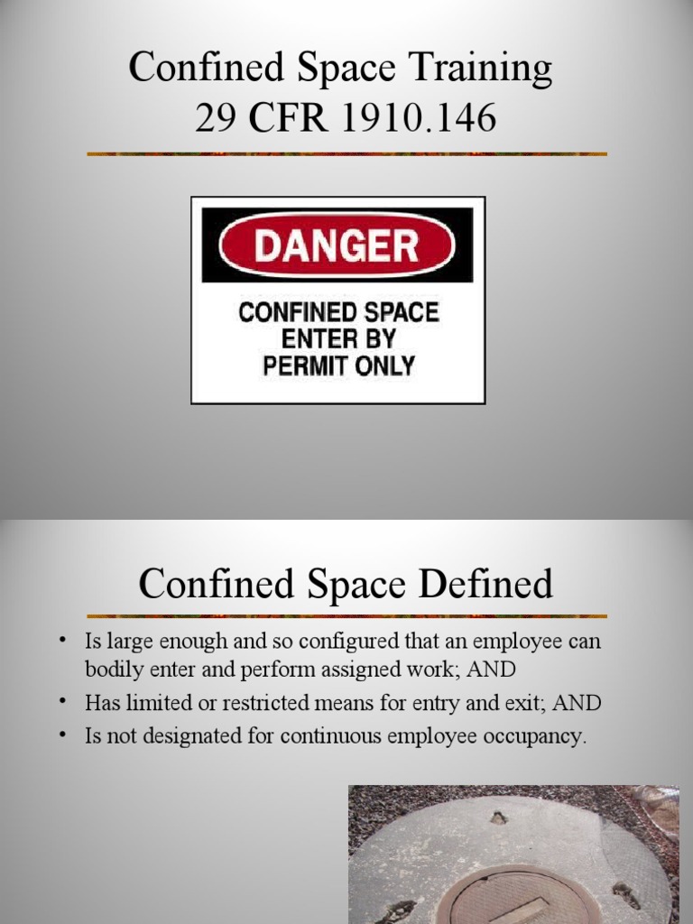 Confined Space Safety Training Guide | PDF | Occupational Safety And ...