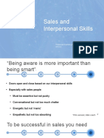 Sales and Interpersonal Skills