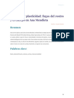 Violencia y Plasticidad Fugas Del Rostro y El Cuerpo en Ana Mendieta