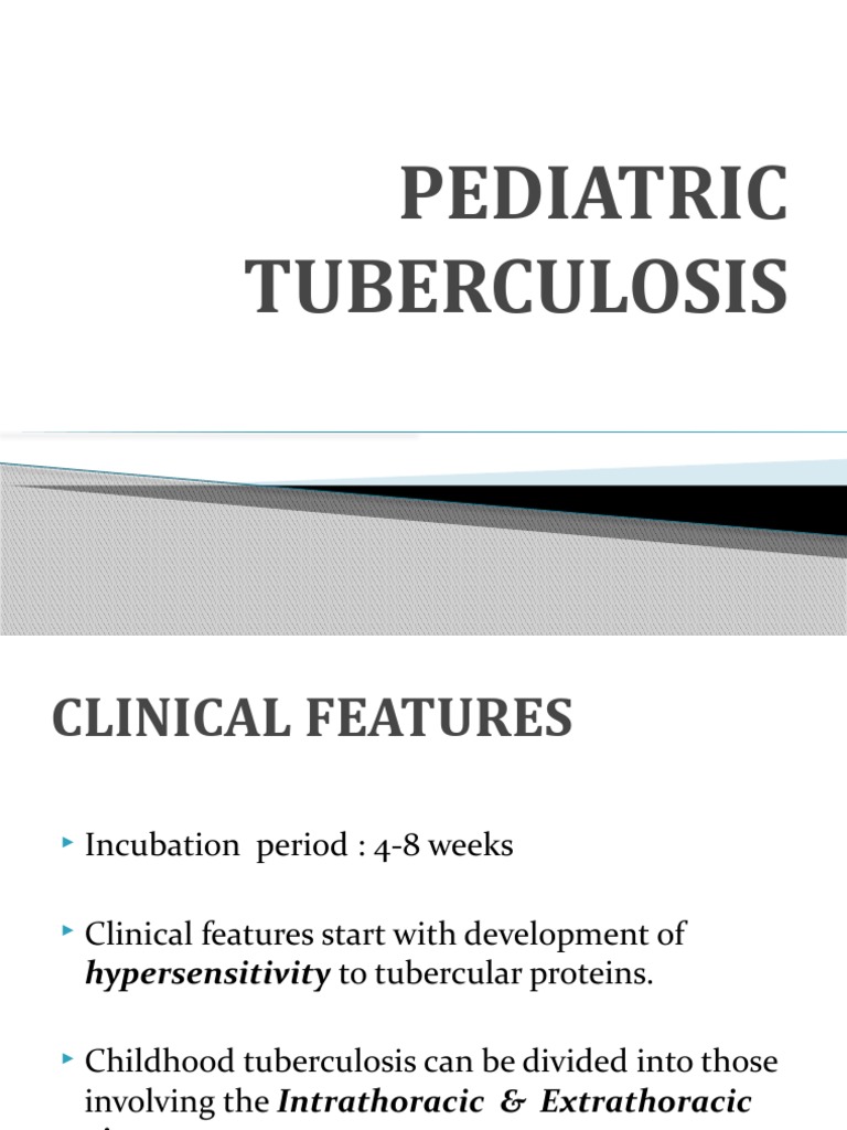 PEDIATRIC TUBERCULOSIS GUIDELINES 2021 intelligence overview