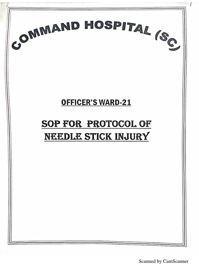 Needle Stick Injury Army PDF | PDF