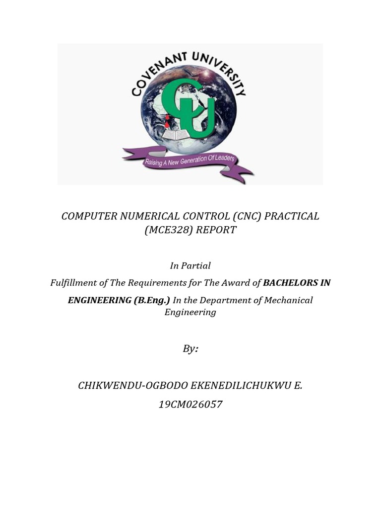 CNC Report PDF Numerical Control Machining