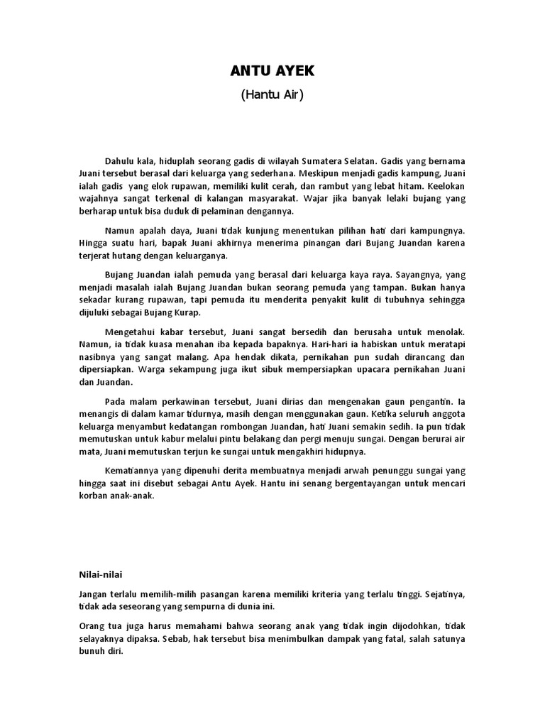 Bilqis Nayla (X4) Hikayat Antu Ayek PDF