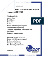Drying Shrinkage Problems in High Pi Subgrade Soils: Final Report Fhwa-Ok-14-02