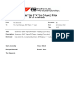 2022 United States Grand Prix - Summons - BWT Alpine F1 Team - Hearing (Correction)