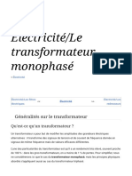 Électricité - Le Transformateur Monophasé - Wikilivres