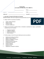 Examen Formacion de Auditor ISO 9001 FSSC 22000