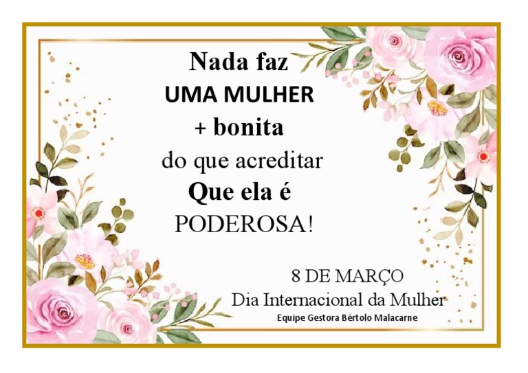 Cartaz Dia Da Mulher | PDF