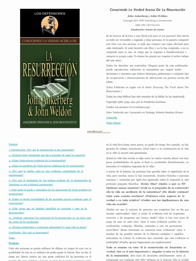 Conociendo La Verdad Acerca de La Resurreccion | PDF | Jesús ...