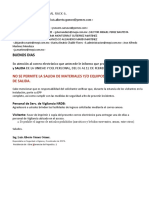 Buenos Dias: No Se Permite La Salida de Materiales Y/O Equipos Sin Contar Con Pase de Salida