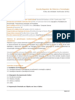 Caracterização Da Unidade Curricular: Escola Superior de Ciência e Tecnologia