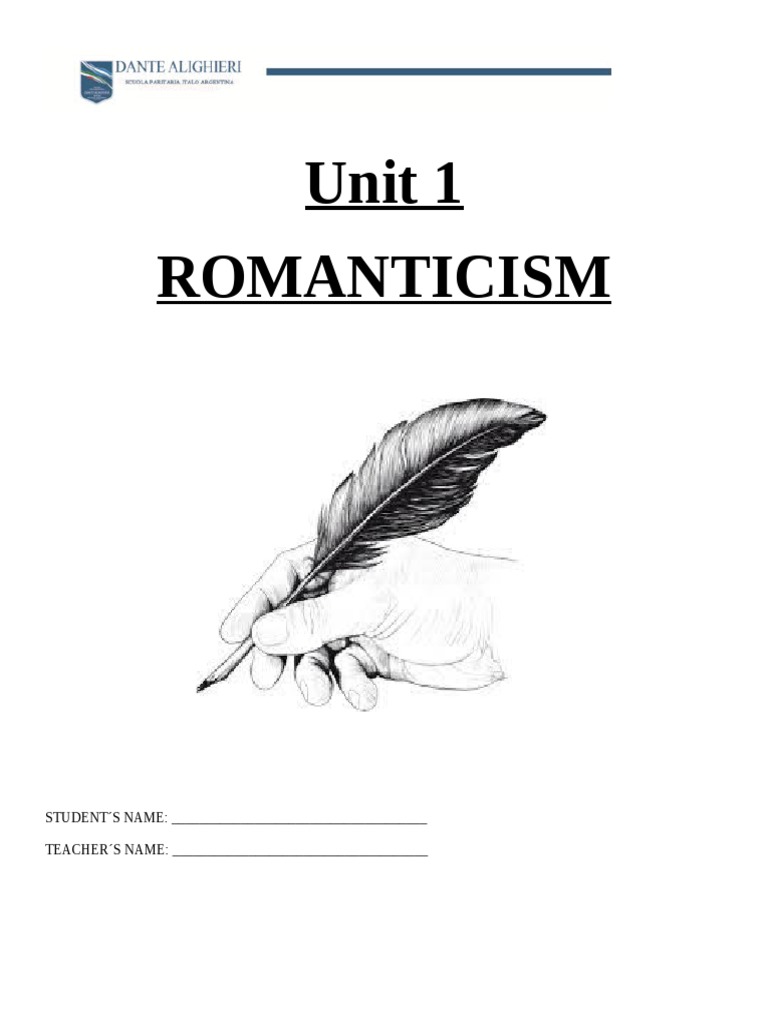 ROMANTICISM Unit 1 6th Year PDF PDF Classics