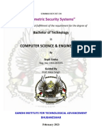 Seminar report on biometric security systems