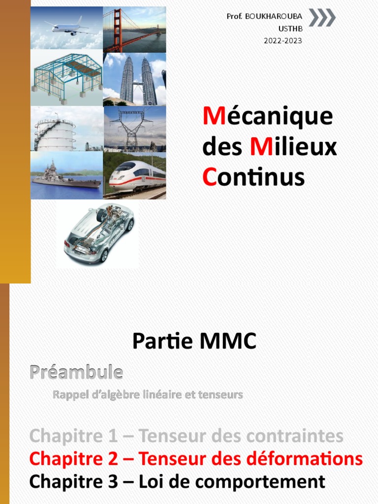 Tenseur des déformations en MMC | PDF | Tenseur | Rotation