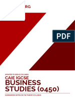 Caie Igcse: Business STUDIES (0450)