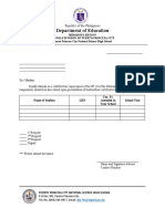 SF10 Request Form