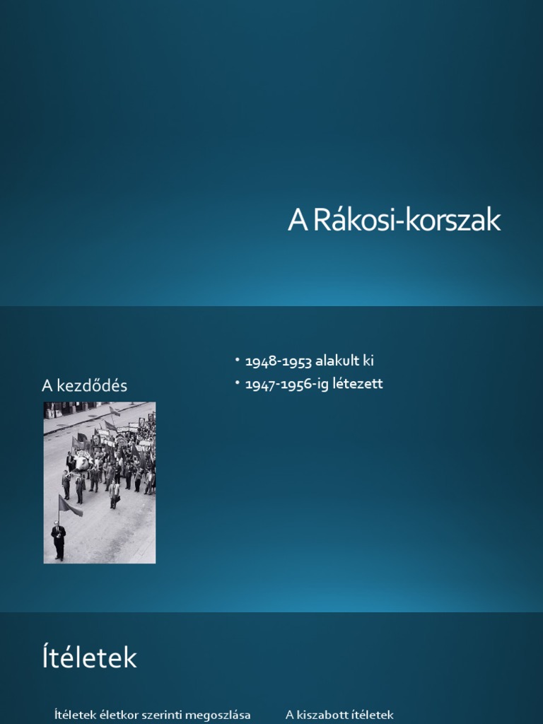 A Rákosi-Korszak | PDF
